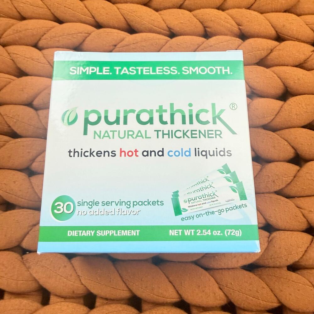 NEW Purathick Natural Thickener for Hot & Cold Liquids Single Packets 30 per box